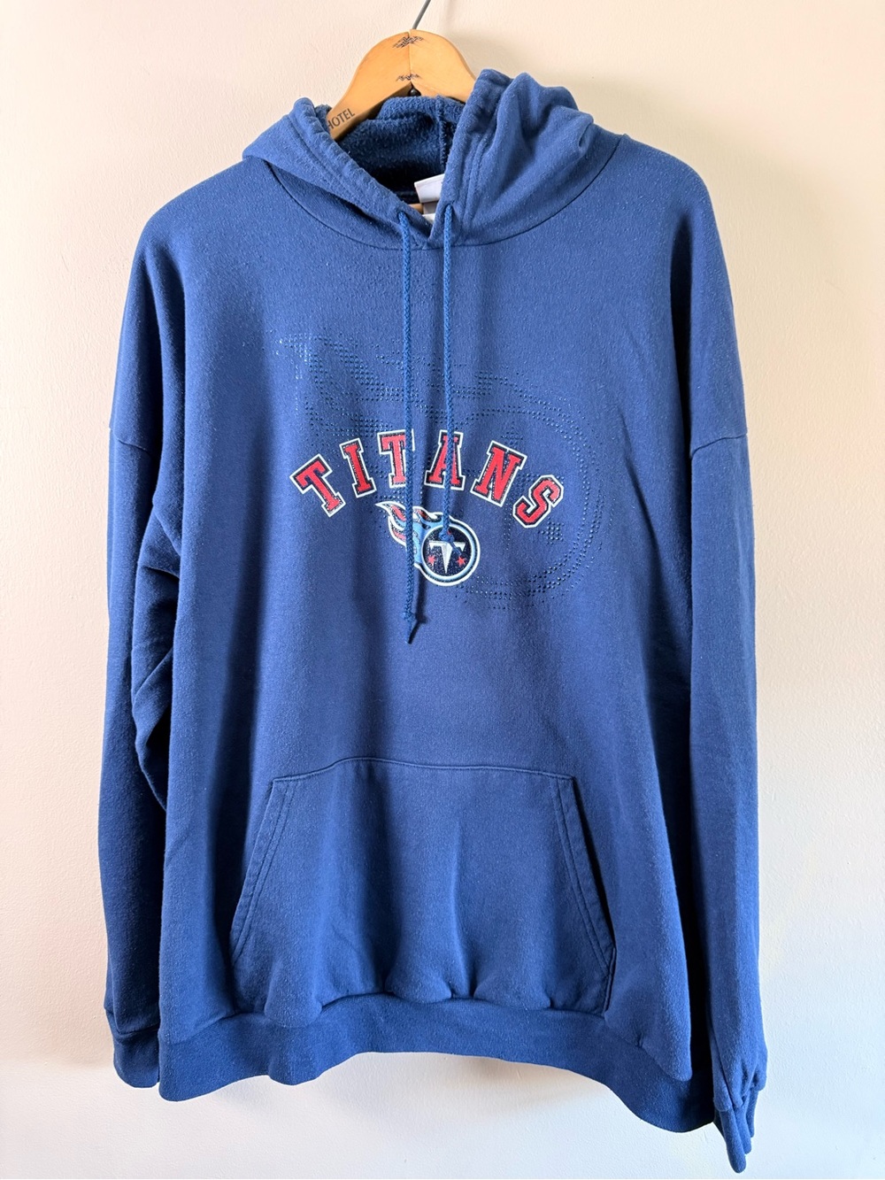 NFL Tennessee Titans Blue Graphic Textured Hoodie Men’s Size 2XL